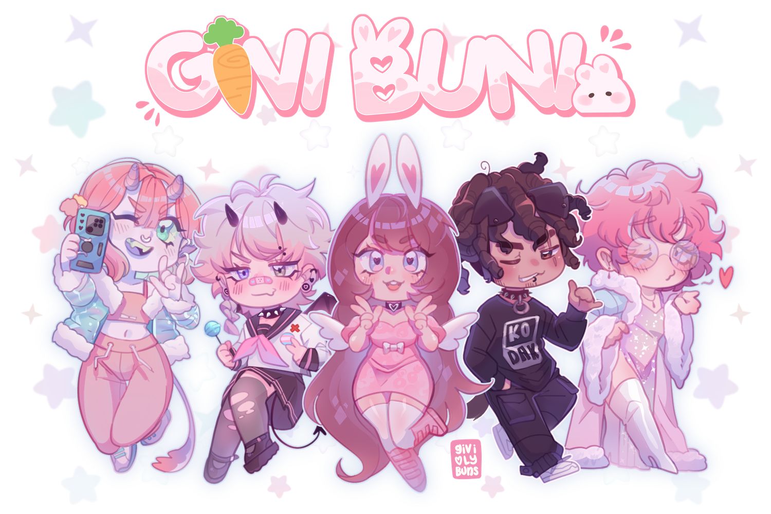 Givi, givilovelybean, Givi Artworks, givilovelybuns, cute bunny, kawaii